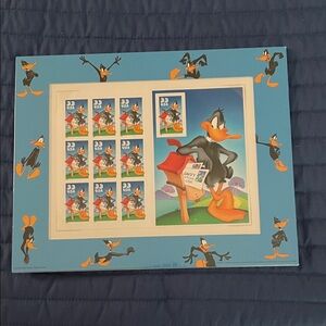 Daffy Duck Stamp Sheet with Frame
